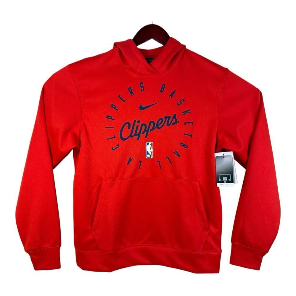 NWT Los Angeles Clippers Basketball NIKE Dri Fit Hoodie Small Sweatshirt NBA Red
